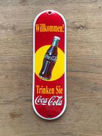 Coca Cola emaille reclamebord, Ophalen of Verzenden, Zo goed als nieuw, Reclamebord