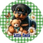 L1442 icing frosting hondje puppy 19cm eetbare taart print, Ophalen of Verzenden, Nieuw, Taarten, Versiering