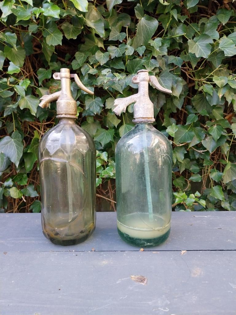 Vintage spuitwaterflessen - brocante, Antiek en Kunst, Ophalen of Verzenden