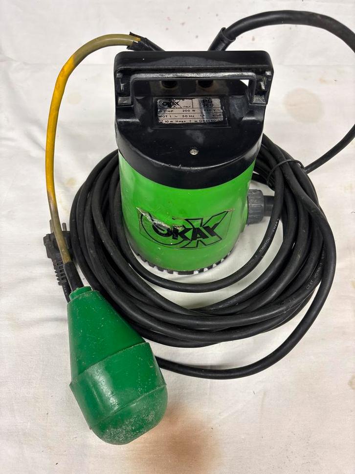 OKAY PS 200 Dompelpomp - 200W, 220V, Tuin en Terras, Waterpompen, Gebruikt, Elektrisch, Dompelpomp, Verzenden