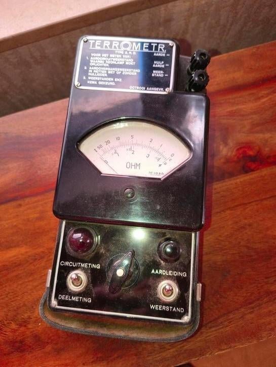 Antieke Terrometr (aardweerstandsmeter / ohmmeter), Ophalen of Verzenden