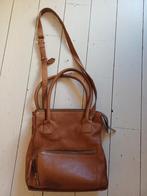 Lederen tas van shabbies. Paar vlekjes onderaan., Ophalen, Gebruikt, Bruin, Handtas