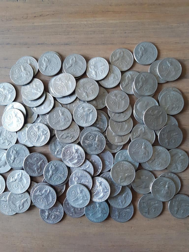 100 quarters 1776-1976 usa trommelaar kk f.1.4, Ophalen, Noord-Amerika