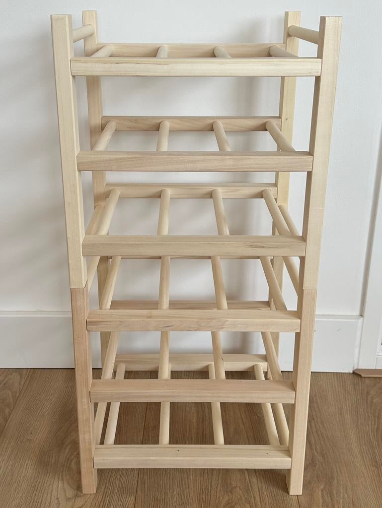 2x IKEA HUTTEN 9-Bottle Wine Racks, Ophalen, Zo goed als nieuw, Hout, Minder dan 50 cm