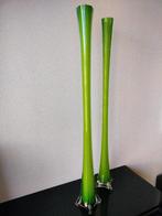 2 x Vaas Groen Glas Appelgroen 100cm Eiffeltoren Design Set, Ophalen