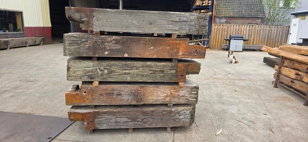 Douglas blokken uit weg- en waterbouw, Gebruikt, Ophalen of Verzenden, Balk, Overige houtsoorten