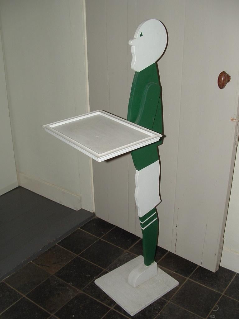 Houten Butler / Ober te gebruiken als deco tafeltje dienblad, Antiek en Kunst, Ophalen