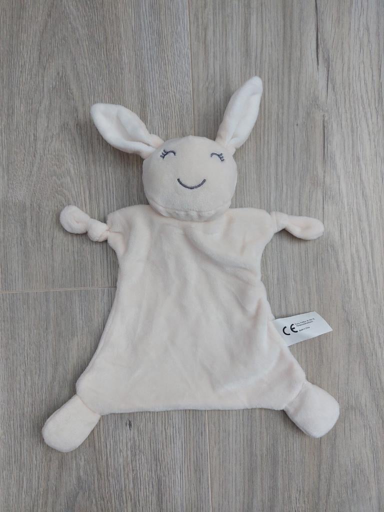 Knuffel knuffeldoekje konijn Evora bambino beige L1692, Ophalen of Verzenden, Zo goed als nieuw, Konijn