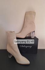 Salinyang crème sock boots 41 vegan met transparante hak, Kleding | Dames, Schoenen, Salinyang, Wit, Lage of Enkellaarzen, Nieuw