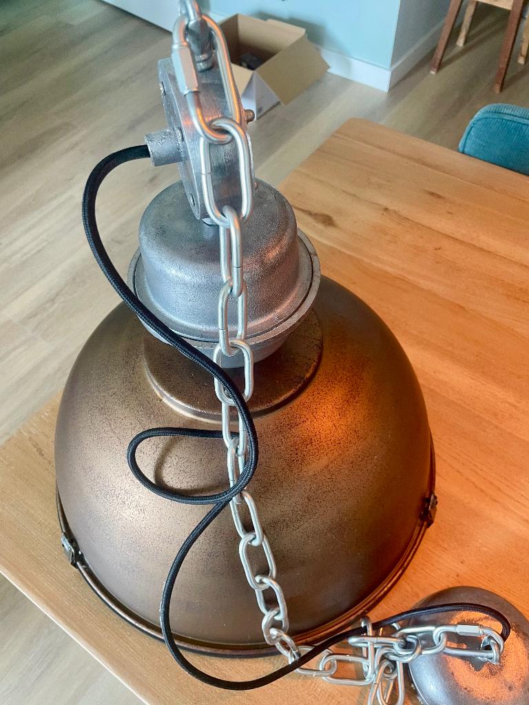 Hanglamp, Ophalen, Metaal, Minder dan 50 cm, Landelijk