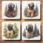 Briard Bos onderzetters met houder, Ophalen of Verzenden, Nieuw, Glas of Kopje
