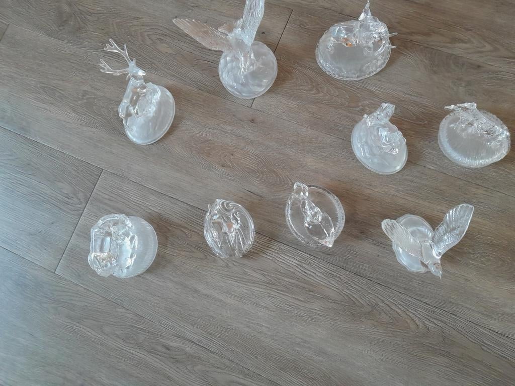 Glazen Dieren Figuren - Diverse Soorten, Verzamelen, Ophalen, Zo goed als nieuw, Hert, Beeldje of Figuurtje