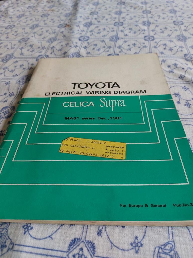 ELECTRICAL WIRING DIAGRAM TOYOTA CELICA SUPRA MA61, Ophalen of Verzenden