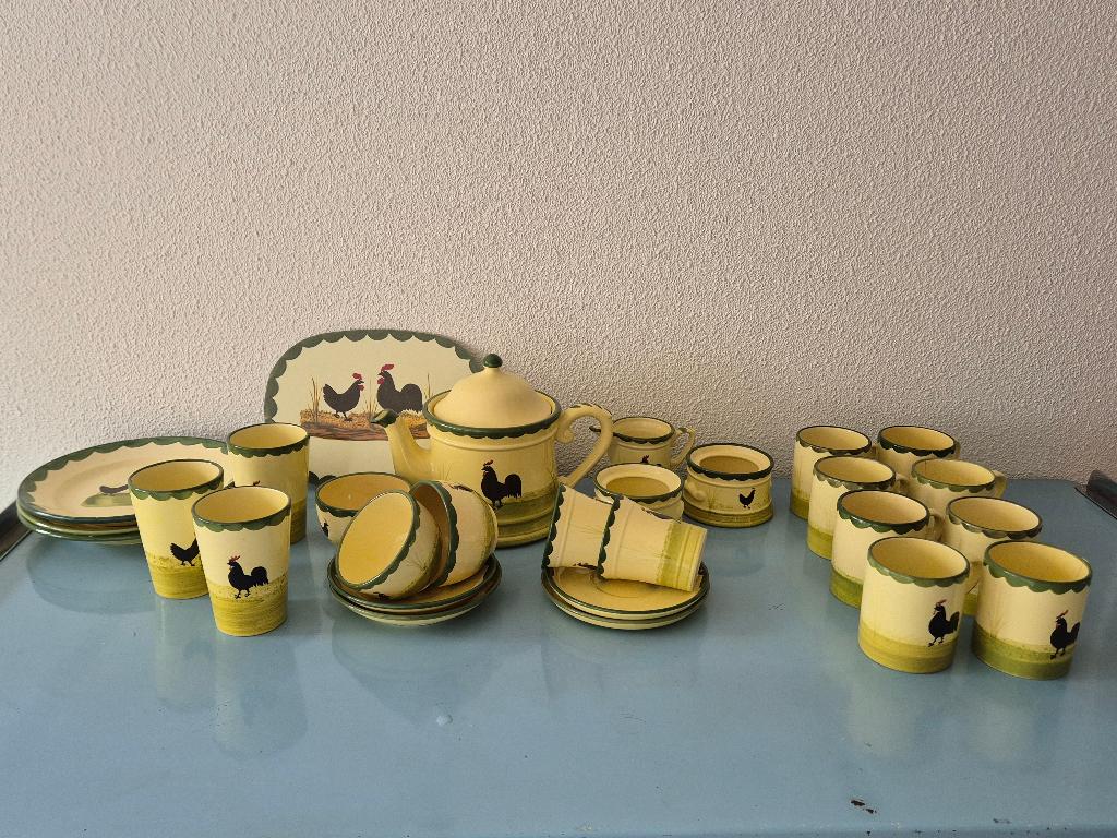 kip en haan servies zeller, Huis en Inrichting, Gebruikt, Overige typen, Ophalen of Verzenden, Overige stijlen