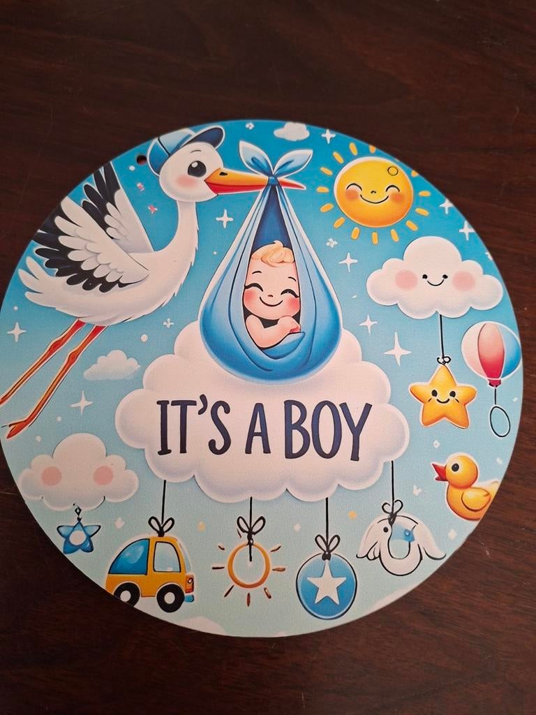 Geboortebord 'It's a Boy' of girl- Diverse Designs, Ophalen of Verzenden, Nieuw, Geboortebord