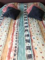 SCHITTERENDE OVERGORDIJNEN + BIJPASSEND SPREI + EMBRASSES, Huis en Inrichting, 200 cm of meer, Ophalen of Verzenden, Zo goed als nieuw