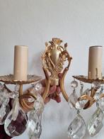 Twee vintage wandlampen, Huis en Inrichting, Lampen | Wandlampen, Ophalen, Gebruikt, Metaal