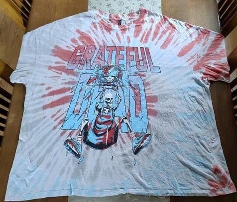 T-shirt Rockgroep Grateful Dead tie dye maat XL oversized, Ophalen of Verzenden, Gebruikt, Kleding