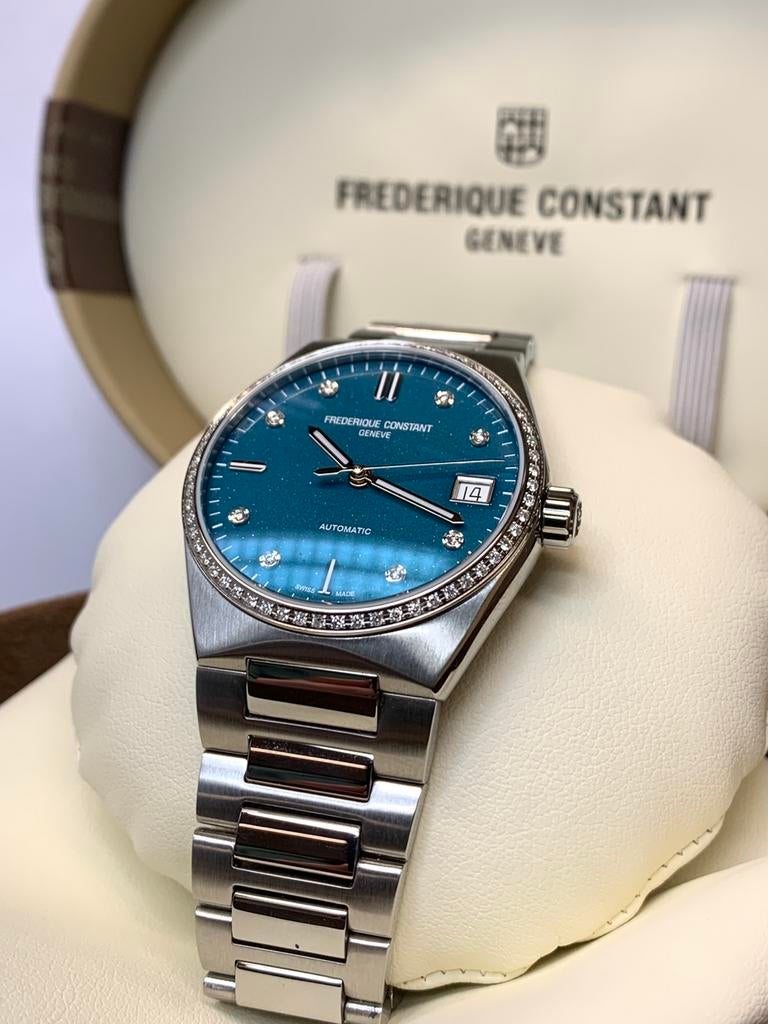 Frederique Constant High-Life met diamant, Overige merken, Staal, Staal, .