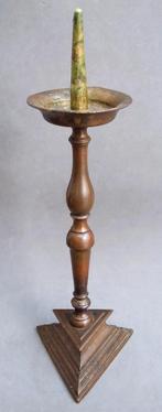 Omstreeks 1675 - 1700 Brons Bronzen Penkandelaar Kandelaar, Ophalen of Verzenden, Koper of Brons