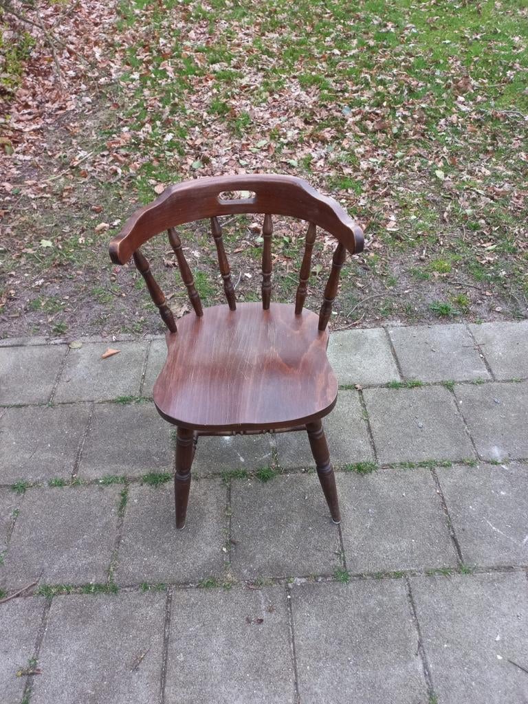 7 Vintage houten stoel - Klassiek design, Antiek en Kunst, Ophalen