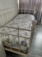 Wit metalen eenpersoonsbed nog goed in staat, Gebruikt, 90 cm, Eenpersoons, Wit