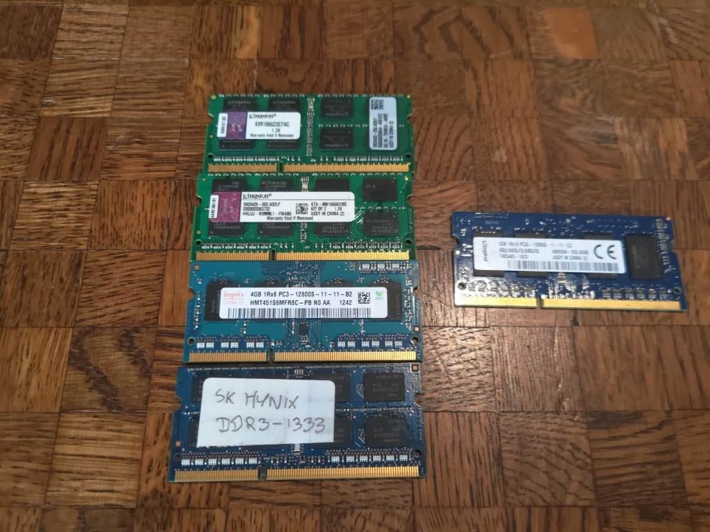 5x DDR3 SoDimm Kingston & SK Hynix, Gebruikt, DDR3, Ophalen of Verzenden, Laptop