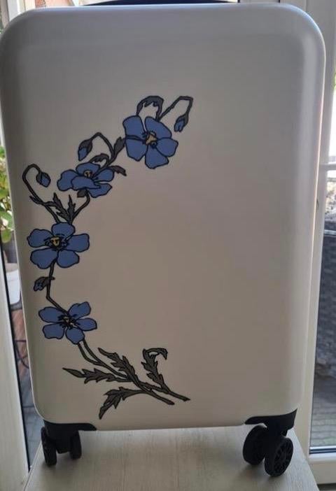 Nieuwe VriendenLoterij Trolley met bloemendesign, Sieraden, Tassen en Uiterlijk, Koffers, 50 tot 60 cm, Hard kunststof, Nieuw