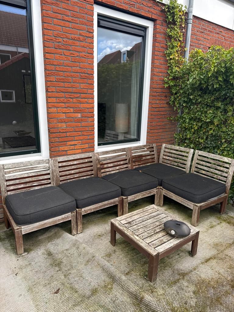 IKEA loungeset + tuinset (tafel en 4 stoelen), Tuin en Terras, Tuinsets en Loungesets, Ophalen, Gebruikt, Meer dan 8 zitplaatsen