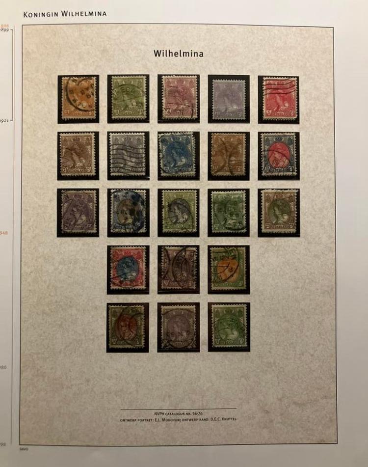 Nederland in DAVO Vorstinnen album, Postzegels en Munten, Ophalen of Verzenden, Gestempeld