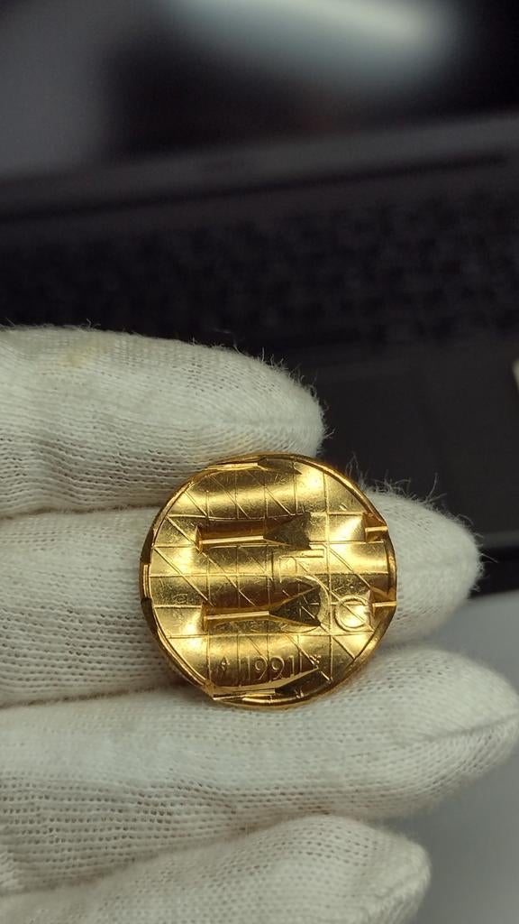 5 Gulden - Wokkel - 1991, Postzegels en Munten, Munten | Nederland, Ophalen of Verzenden, Koningin Beatrix, 5 gulden, Losse munt
