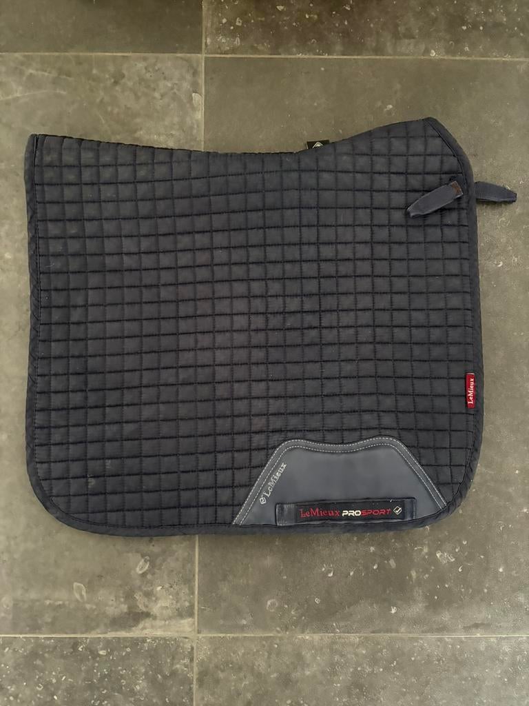 Lemieux suede full dressuur donkerblauw, Full (L), Dressuurdekje, Ophalen of Verzenden, Zo goed als nieuw