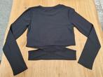 Even&Odd Zwart Rib Crop Top met Cut-Out Detail, Maat 38/40 (M), Zwart, Ophalen of Verzenden, Zo goed als nieuw