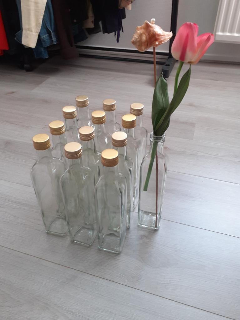 Glazen flesjes, Ophalen, Gebruikt, Overige kleuren, Glas