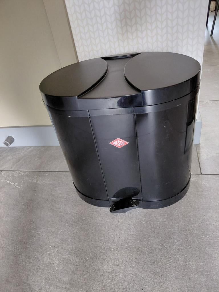 Wesco prullenbak, Ophalen, Zo goed als nieuw, Metaal, Minder dan 50 cm