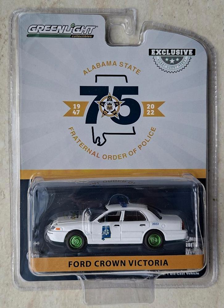 Ford Crown Victoria Greenlight 1/64 Chase Police Alabama, Hobby en Vrije tijd, Modelauto's | Overige schalen, Nieuw, Auto, Ophalen of Verzenden
