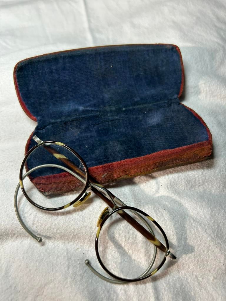 Vintage “Harry Potter” bril in antieke brillenkoker, Overige merken, Gebruikt, Ophalen of Verzenden, X