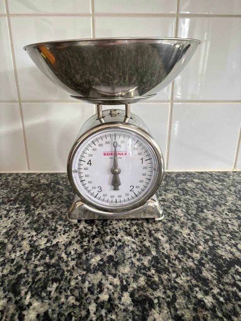 keukenweegschaal tot 5kg, Soehnle klassieke weegschaal, Minder dan 10 kg, Keukenweegschaal, Ophalen of Verzenden, Zo goed als nieuw