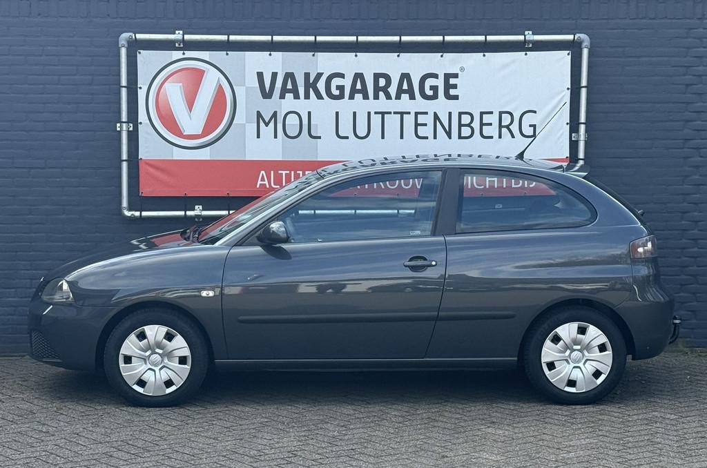 SEAT Ibiza 1.2 51KW 3-DRS, 1E EIGENAAR, AIRCO, CRUISE CONTRO, Auto's, Metallic lak, Stof, Zwart, 1198 cc