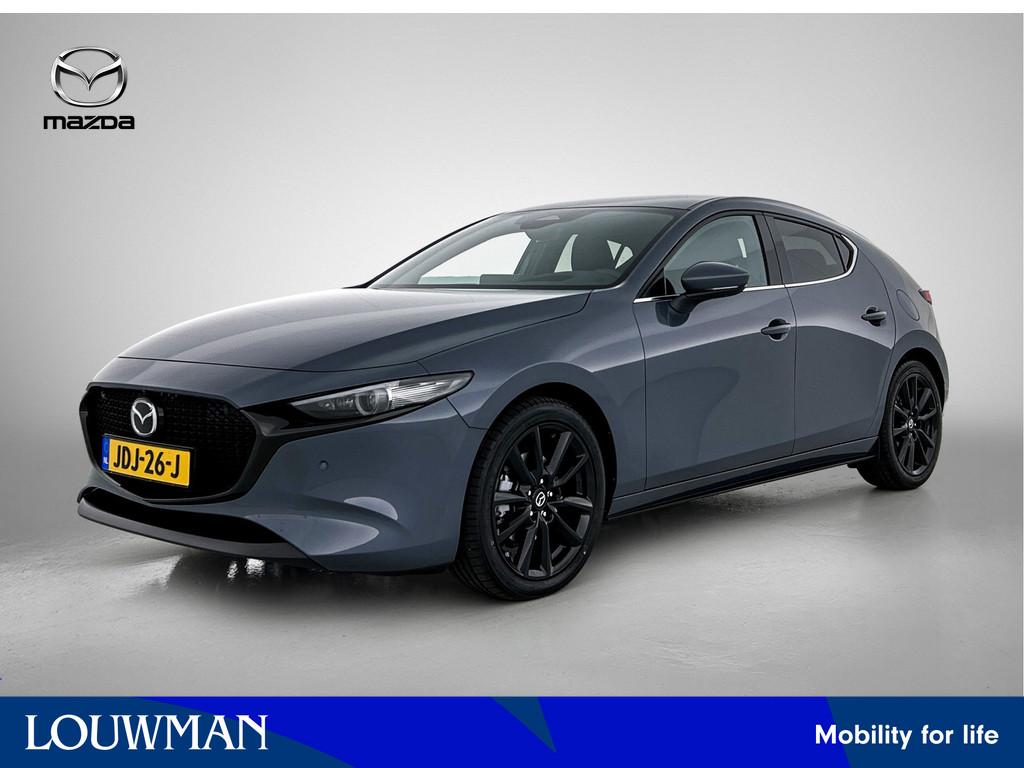 Mazda 3 2.0 e-SkyActiv-X M Hybrid 186 Exclusive-line | 360 C, Auto's, Stof, Bedrijf, Zilver of Grijs, 1392 kg