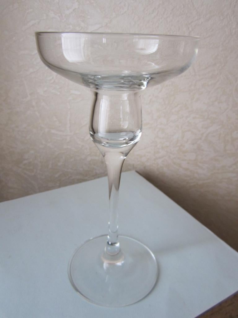 Mooie hoge Luminarc model Ondine glas kandelaar, Overige materialen, Verzenden, Zo goed als nieuw, Kandelaar