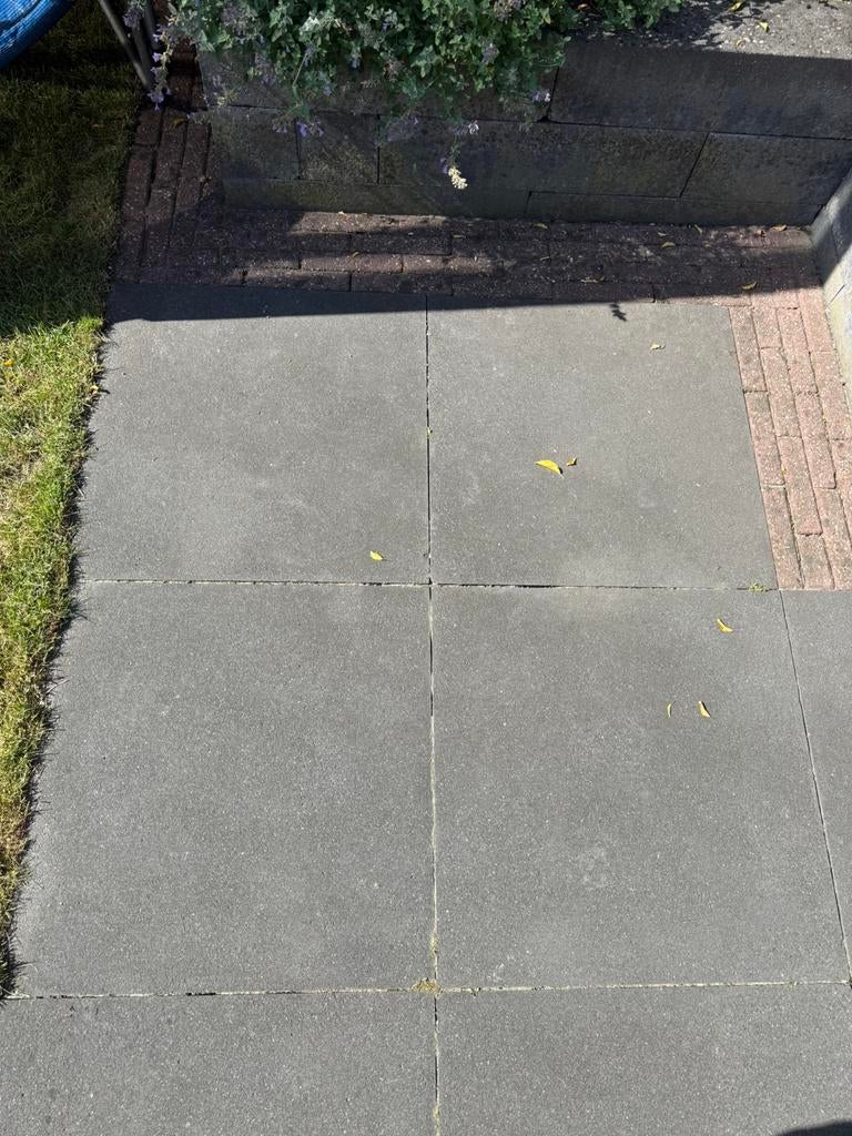 Gebruikte antraciet terrastegels, Tuin en Terras, Tegels en Klinkers, Ophalen, Gebruikt, 10 m² of meer, Beton