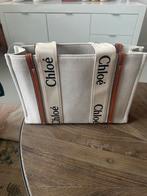 Chloé Woody Tote Tas - Beige Canvas met Bruin Leer, Ophalen of Verzenden, Nieuw, Beige, Shopper