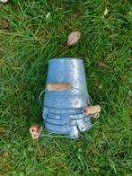 Set van 5 blikken emmers met Houten Handvat, Ophalen of Verzenden, Gebruikt, Aluminium, Met handgreep