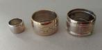 Antiek zilver 2 servetringen en vingerdoekring, Antiek en Kunst, Ophalen of Verzenden, Zilver