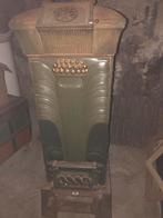 Antieke Jugendstil Kachel Gietijzer - Rhein, Ophalen, Gebruikt, Houtkachel, Vrijstaand