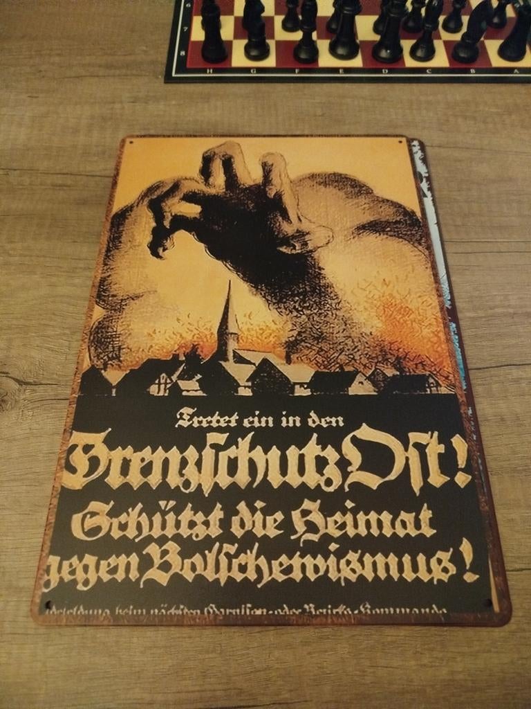 Metalen plaat duits, Verzamelen, Militaria | Tweede Wereldoorlog, Ophalen of Verzenden, Duitsland, Embleem of Badge