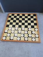 Dsm/schaakbord met houten damstenen, Ophalen of Verzenden, Minder dan 500 stukjes, Zo goed als nieuw, Schaken