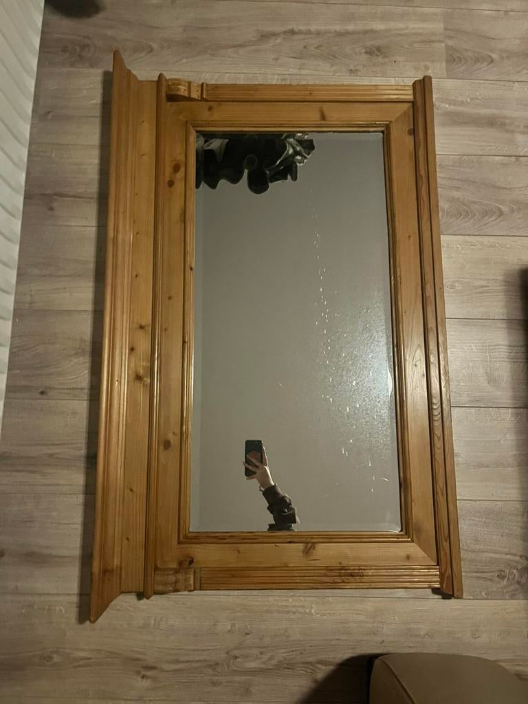 Antieke spiegel, Antiek en Kunst, Antiek | Spiegels, Ophalen, Rechthoekig, 100 tot 150 cm, Minder dan 100 cm