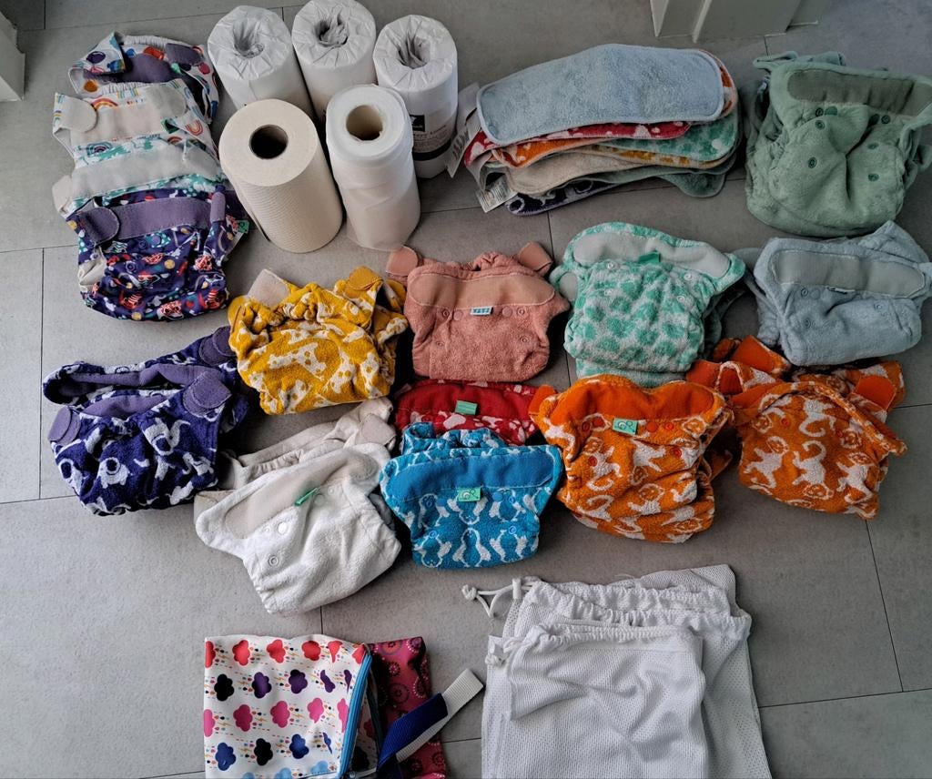 Compleet pakket wasbare luiers, Ophalen of Verzenden, One size